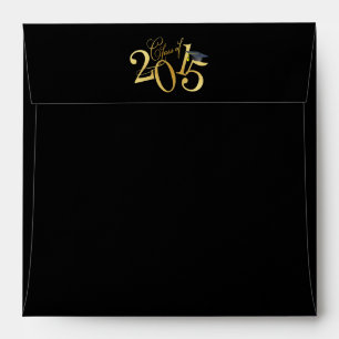 Funky Class of 2015 black envelopes