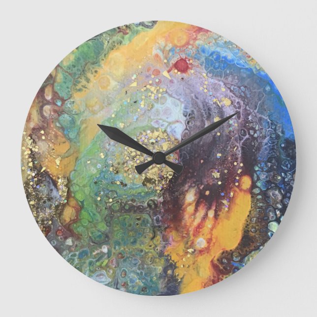 Funky clock . Original art work . (Front)