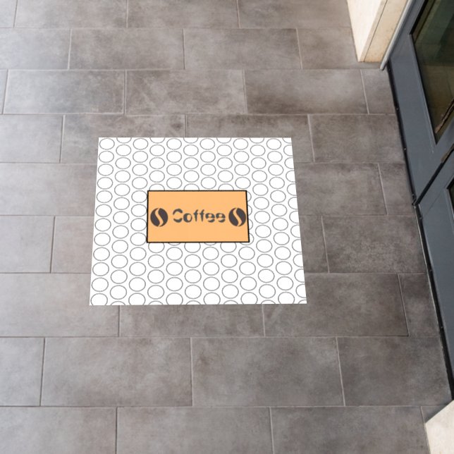 Funky Coffee Bean Beans Circles Floor Decals (Restaurant)