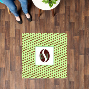 Funky Coffee Bean Beans Pattern Floor Decals