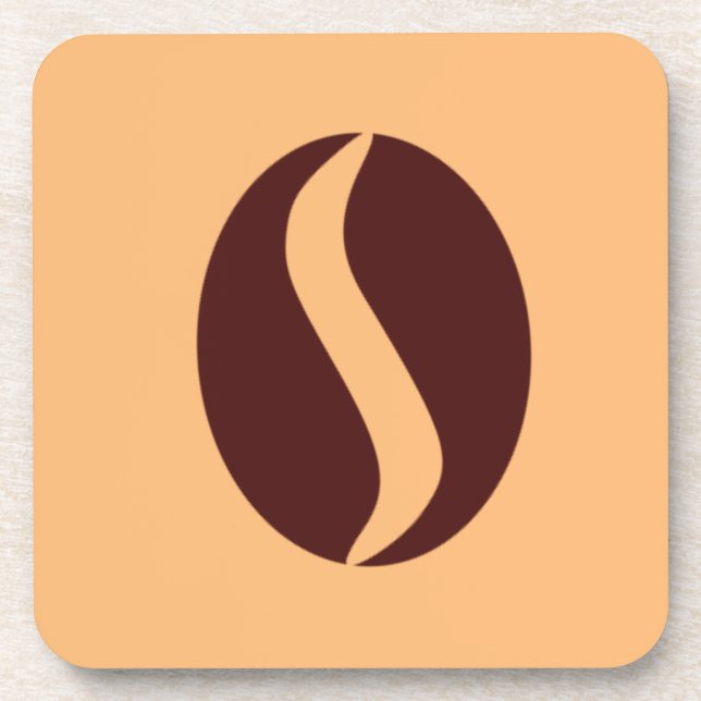 Funky Coffee Bean Beverage Coaster (Front)