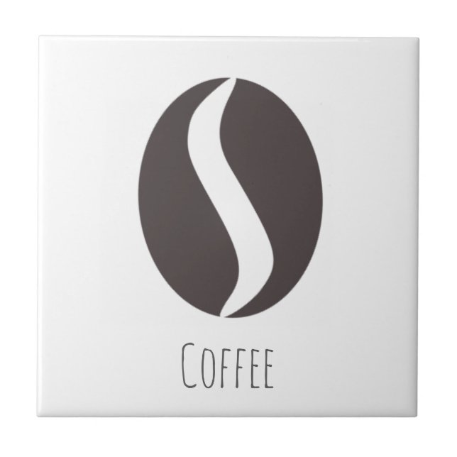 Funky Coffee Bean Ceramic Tile (Front)