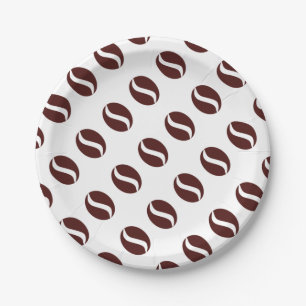 Funky Coffee Bean Paper Plates