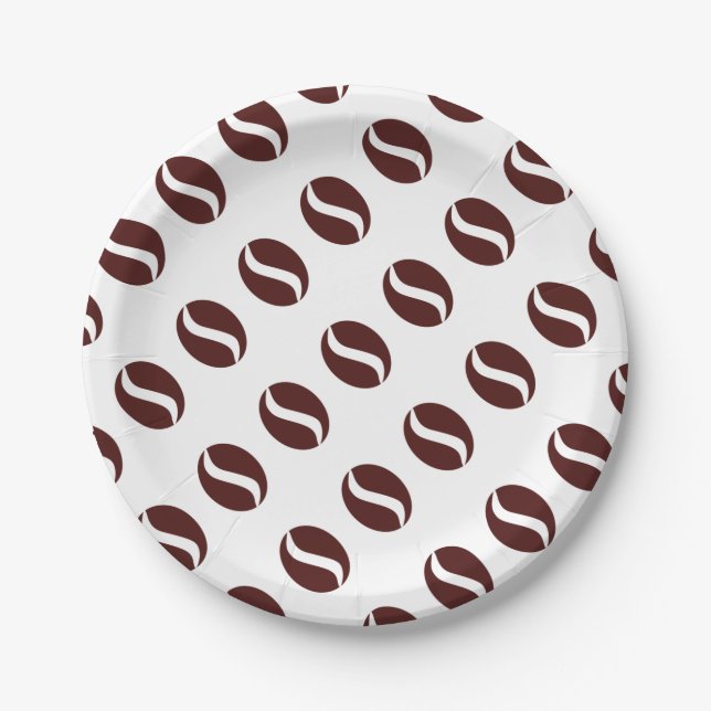 Funky Coffee Bean Paper Plates (Front)