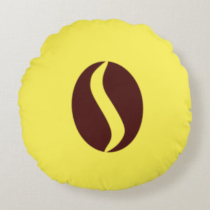 Funky Coffee Bean Round Pillow