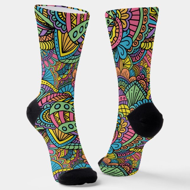 Funky  Color Abstracts  Socks (Angled)