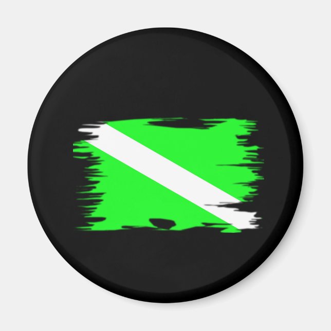 Funky Color Dive Flag Magnet (Front)