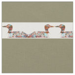 Funky Colored Loon Striped Fabric