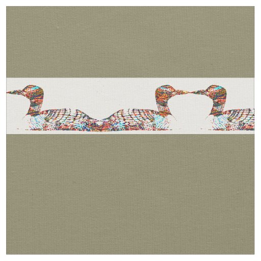 Funky Colored Loon Striped Fabric