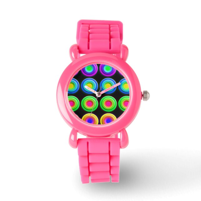 Funky Colorful 3D Circles Watch (Front)