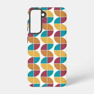 Funky Colorful 70s Vintage Geometric Pattern Samsung Galaxy S21 Case