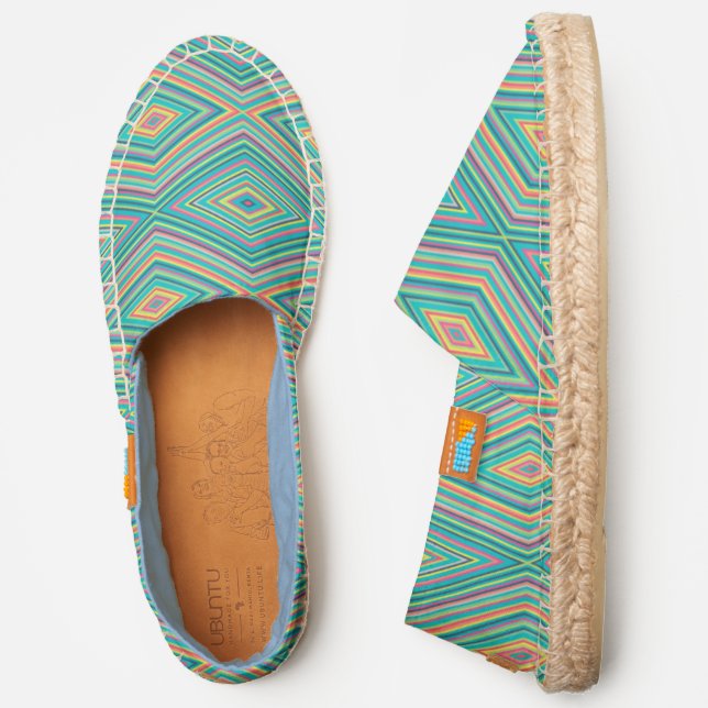 Funky Colorful Abstract Espadrilles (Side)