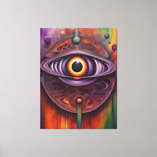 Funky Colorful Abstract Eye Canvas Print