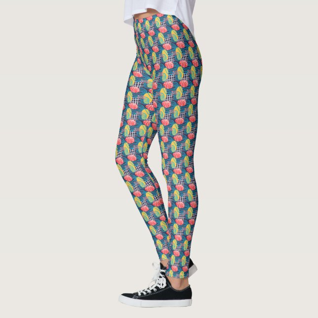 Funky Colorful Abstract Leggings (Left)