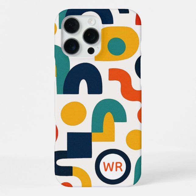 Funky Colorful Amorphous Shapes Art Pattern Iphone Case (Back)