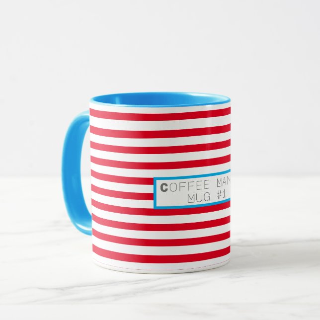 Funky Colorful Coffee Mania Mug #1 Cup (Front Left)