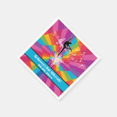 Funky Colorful Dance, Dancer, Dancing Bat Mitzvah  Napkins (Corner)