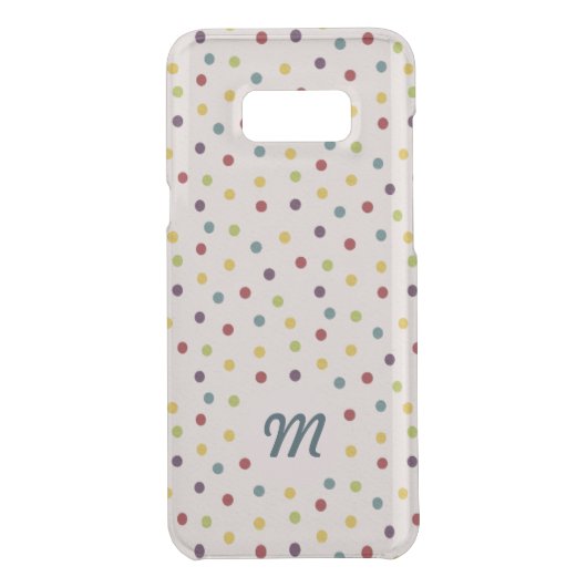 Funky Colorful Dots Pattern Monogram Uncommon Samsung Galaxy Case (Back)