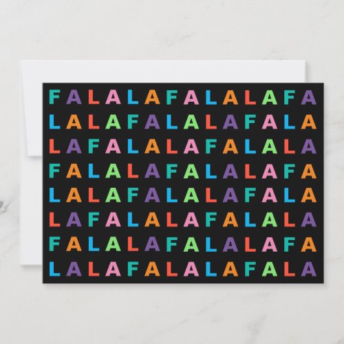 Funky Colorful Fun FA LA LA Greeting Holiday Card