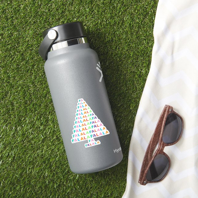 Funky Colorful Fun FA LA LA Holiday Season Sticker (HydroFlask Insitu)