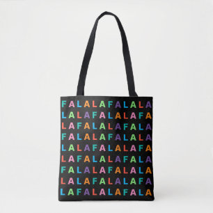 Funky Colorful Fun FA LA LA Holiday Season Tote Bag