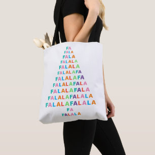 Funky Colorful Fun FA LA LA Holiday Season Tote Bag