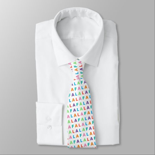 Funky Colorful Fun FA LA LA LA Holiday Season Neck Tie