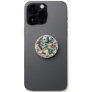 Funky Colorful Marbled Agate Art Pattern PopSocket