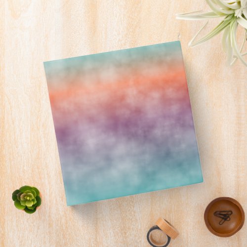 Funky Colorful Ombre Batik Marble Stripes Pattern 3 Ring Binder