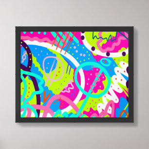 Funky Colorful Pop Art  Framed Art