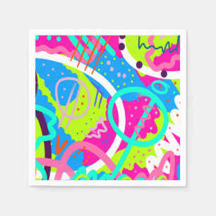 Funky Colorful Pop Art  Napkins