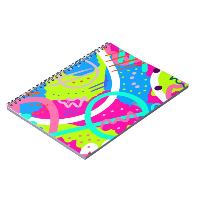 Funky Colorful Pop Art  Notebook (Left Side)