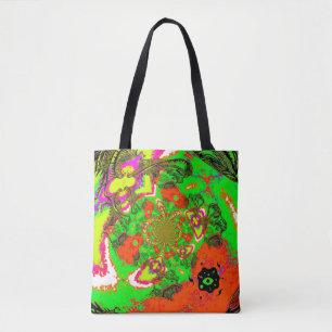 Funky Colorful Spiral Tote Bag