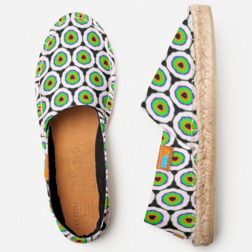 Funky Colorful Sushi Rolls Dots Pattern Espadrilles