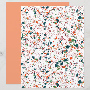 Funky Colorful Terrazzo Art Scrapbook Paper