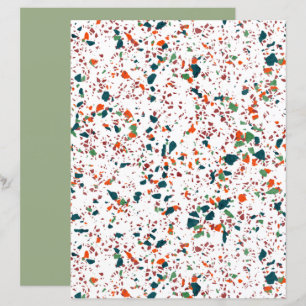 Funky Colorful Terrazzo Art Scrapbook Paper