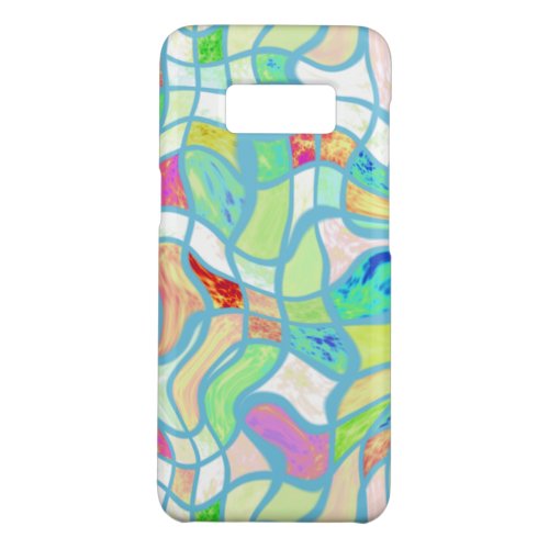 Funky Colorful Warped Twisted Squares Art Pattern Case_Mate Samsung Galaxy S8 Case