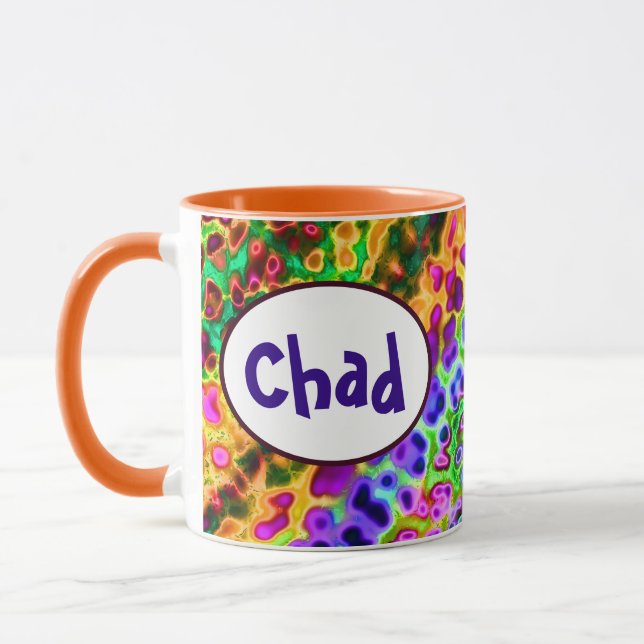 Funky colors personalized mug (Left)