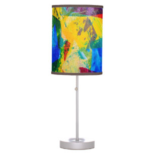 Funky Cool Abstract Art Painting Table Lamp