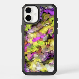 Funky Cool Colorful Abstract Paint Splash Pattern iPhone 16 Plus Case