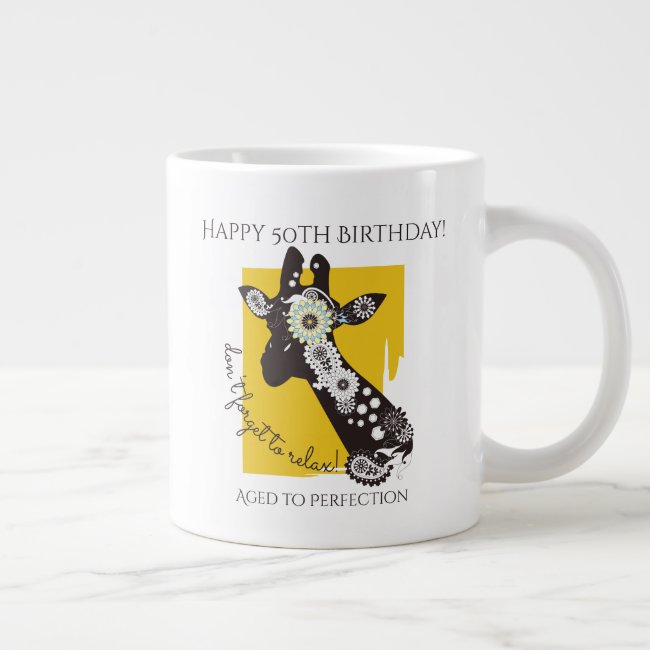 Funky Cool Funny Giraffe Birthday Personalized