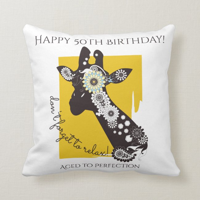 Funky Cool Funny Giraffe Birthday Personalized