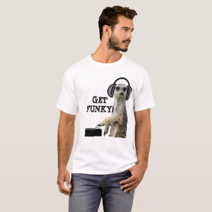 Funky cool meerkat dj T-Shirt