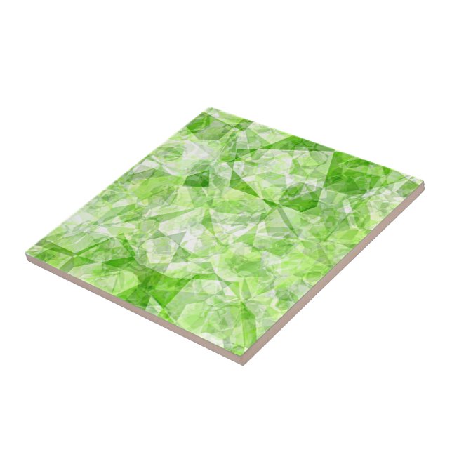 Funky Cool Modern Retro Polygon Mosaic Pattern Tile (Side)