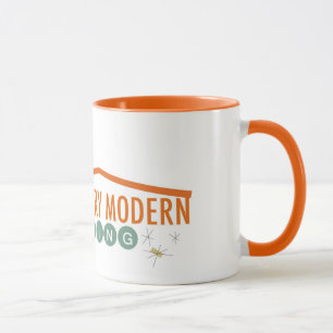Funky Cool Orange Retro Modern Mug