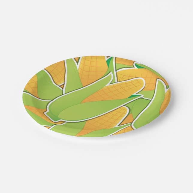 Funky corn paper plates (Angled)