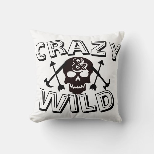 Funky Crazy  Wild Arrow Hammer Skull Cushion