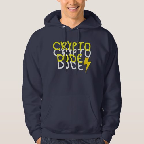 Funky Crypto Dude Energy Power Sign Hoodie