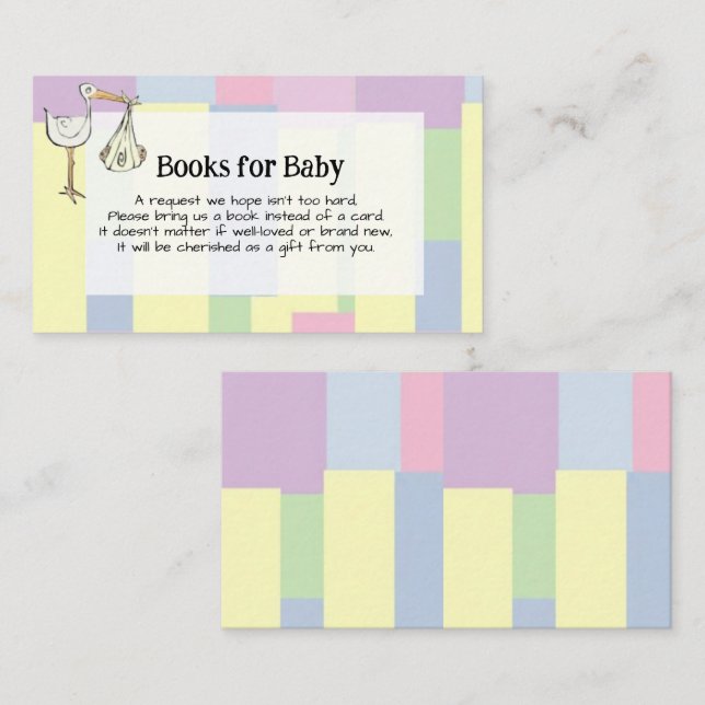 Funky Cubism Handwritten Books for Baby  Enclosure Card (Front/Back)