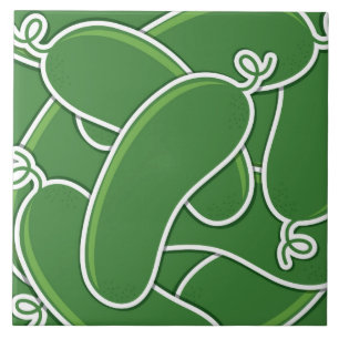 Funky cucumber ceramic tile
